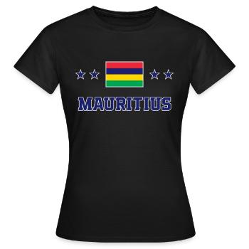 Mauritius - Frauen T-Shirt - Schwarz - Vorne - AI Model Female 172 dark (172cm)