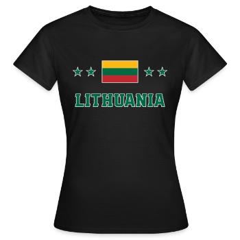 Lituanie - T-shirt Femme - noir - Devant - AI Model Female 172 dark (172cm)