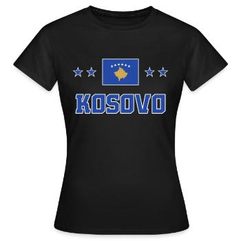 Kosovo - Frauen T-Shirt - Schwarz - Vorne - AI Model Female 172 dark (172cm)