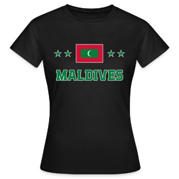 Malediven - Frauen T-Shirt - Schwarz - Vorne - AI Model Female 172 dark (172cm)