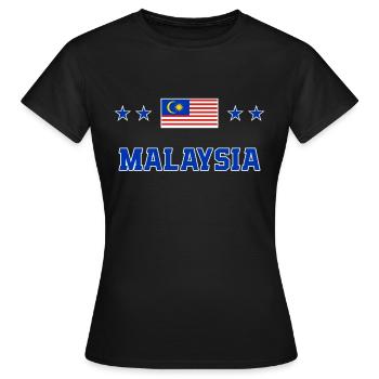 Malaisie - T-shirt Femme - noir - Devant - AI Model Female 172 dark (172cm)