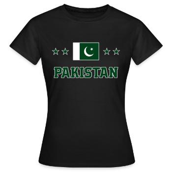 Pakistan - T-shirt Femme - noir - Devant - AI Model Female 172 dark (172cm)