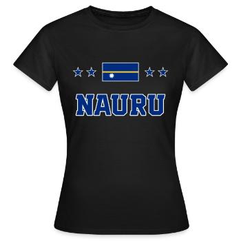 Nauru - Frauen T-Shirt - Schwarz - Vorne - AI Model Female 172 dark (172cm)