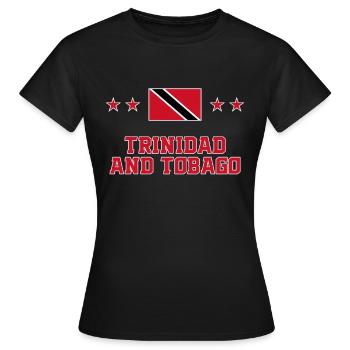 Trinité et Tobago - T-shirt Femme - noir - Devant - AI Model Female 172 dark (172cm)