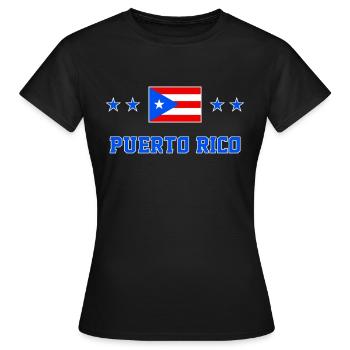 Puerto Rico - T-shirt Femme - noir - Devant - AI Model Female 172 dark (172cm)
