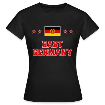 Allemagne de l'Est - T-shirt Femme - noir - Devant - AI Model Female 172 dark (172cm)