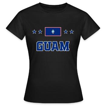 Guam - Frauen T-Shirt - Schwarz - Vorne - AI Model Female 172 dark (172cm)