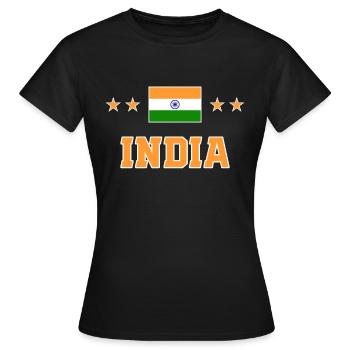 Inde - T-shirt Femme - noir - Devant - AI Model Female 172 dark (172cm)