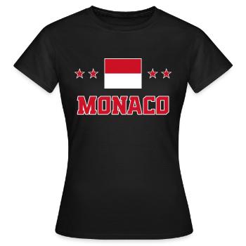 Monaco - Frauen T-Shirt - Schwarz - Vorne - AI Model Female 172 dark (172cm)