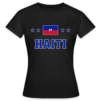 Haïti - T-shirt Femme - noir - Devant - AI Model Female 172 dark (172cm)