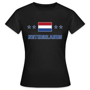 Netherlands - Women's T-Shirt - black - Front - AI Model Female 172 dark (172cm)
