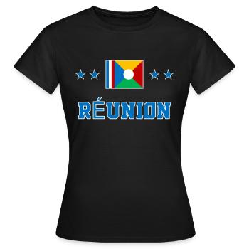 Réunion - Women's T-Shirt - black - Front - AI Model Female 172 dark (172cm)