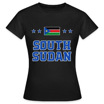 South Sudan - Women's T-Shirt - black - Front - AI Model Female 172 dark (172cm)