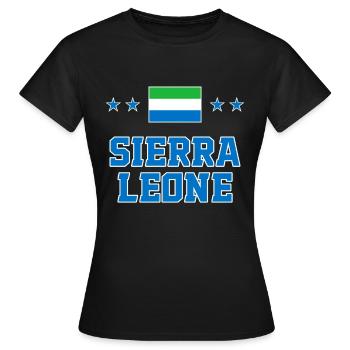 Sierra Leone - T-shirt Femme - noir - Devant - AI Model Female 172 dark (172cm)