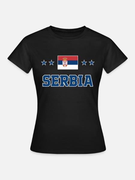 Serbien - Frauen T-Shirt - Schwarz