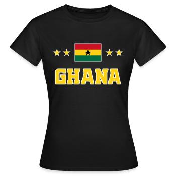 Ghana - T-shirt Femme - noir - Devant - AI Model Female 172 dark (172cm)