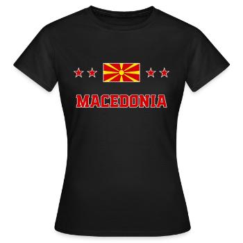 Macédoine - T-shirt Femme - noir - Devant - AI Model Female 172 dark (172cm)