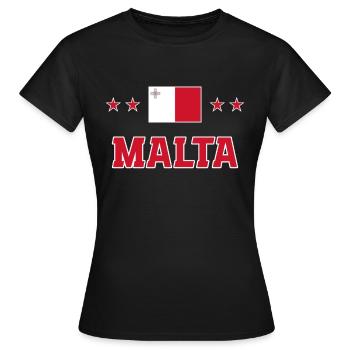 Malta - Frauen T-Shirt - Schwarz - Vorne - AI Model Female 172 dark (172cm)