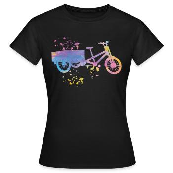 Heavy Duty Bike Cargo Bike Cargo Bike Cargo Bike - Women's T-Shirt - black - Front - AI Model Female 172 dark (172cm)