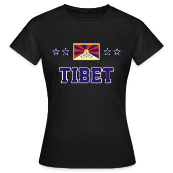 Tibet - T-shirt Femme - noir - Devant - AI Model Female 172 dark (172cm)