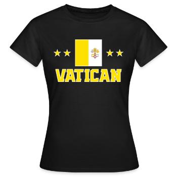 Vatican - T-shirt Femme - noir - Devant - AI Model Female 172 dark (172cm)