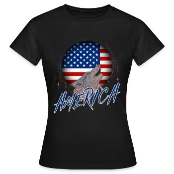 Amérique du Nord - T-shirt Femme - noir - Devant - AI Model Female 172 dark (172cm)