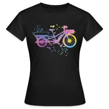 Heavy Duty Bike Cargo Bike Cargo Bike Cargo Bike - Women's T-Shirt - black - Front - AI Model Female 172 dark (172cm)
