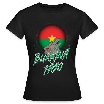 Burkina Faso - T-shirt Femme - noir - Devant - AI Model Female 172 dark (172cm)