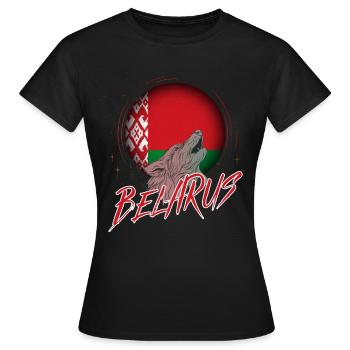 Belarus - Women's T-Shirt - black - Front - AI Model Female 172 dark (172cm)