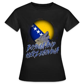 Bosnien und Herzegowina - Frauen T-Shirt - Schwarz - Vorne - AI Model Female 172 dark (172cm)