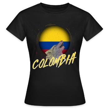 Kolumbien - Frauen T-Shirt - Schwarz - Vorne - AI Model Female 172 dark (172cm)