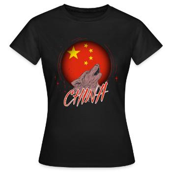 Chine - T-shirt Femme - noir - Devant - AI Model Female 172 dark (172cm)
