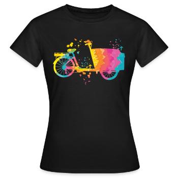 Heavy Duty Bike Cargo Bike Cargo Bike Cargo Bike - Women's T-Shirt - black - Front - AI Model Female 172 dark (172cm)
