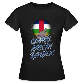 République Centrafricaine - T-shirt Femme - noir - Devant - AI Model Female 172 dark (172cm)