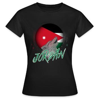 Jordanien - Frauen T-Shirt - Schwarz - Vorne - AI Model Female 172 dark (172cm)
