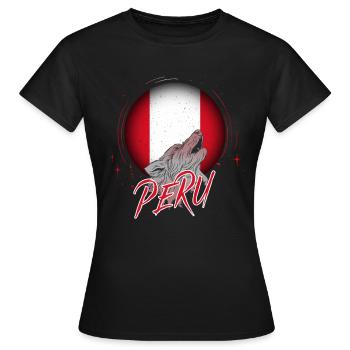 Peru - Frauen T-Shirt - Schwarz - Vorne - AI Model Female 172 dark (172cm)