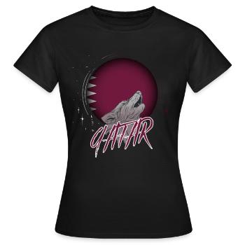 Qatar - T-shirt Femme - noir - Devant - AI Model Female 172 dark (172cm)