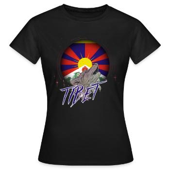 Tibet - T-shirt Femme - noir - Devant - AI Model Female 172 dark (172cm)
