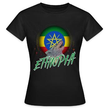 Ethiopia - Women's T-Shirt - black - Front - AI Model Female 172 dark (172cm)