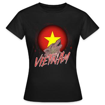 Vietnam - Frauen T-Shirt - Schwarz - Vorne - AI Model Female 172 dark (172cm)