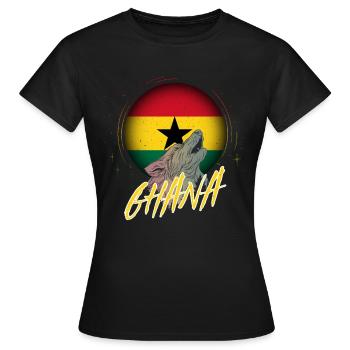 Ghana - T-shirt Femme - noir - Devant - AI Model Female 172 dark (172cm)