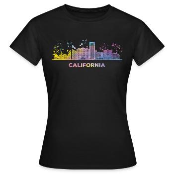 California Skyline California - Women's T-Shirt - black - Front - AI Model Female 172 dark (172cm)