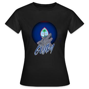 Guam - Frauen T-Shirt - Schwarz - Vorne - AI Model Female 172 dark (172cm)