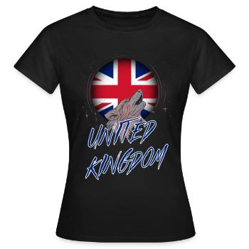 United Kingdom - Women's T-Shirt - black - Front - AI Model Female 172 dark (172cm)