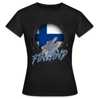 Finland - Women's T-Shirt - black - Front - AI Model Female 172 dark (172cm)