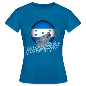 Honduras - Frauen T-Shirt - Antikblaues Saphir meliert - Vorne - AI Model Female 172 dark (172cm)