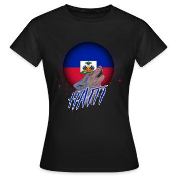 Haïti - T-shirt Femme - noir - Devant - AI Model Female 172 dark (172cm)
