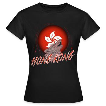 Hongkong - Frauen T-Shirt - Schwarz - Vorne - AI Model Female 172 dark (172cm)
