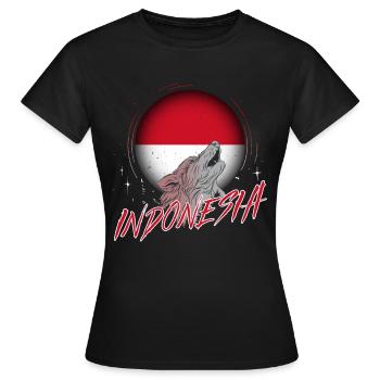 Indonesien - Frauen T-Shirt - Schwarz - Vorne - AI Model Female 172 dark (172cm)
