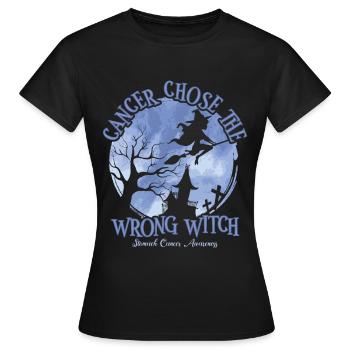 Cancer Sorcière Evergreen Cancer de l’estomac - T-shirt Femme - noir - Devant - AI Model Female 172 dark (172cm)